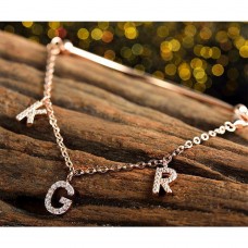 KGR Letters Diamond-Encrusted Bracelet 