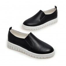 Faux leather slip-on