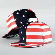 Hip Hop Hat With A Straight Visor Baseball Cap American Flag