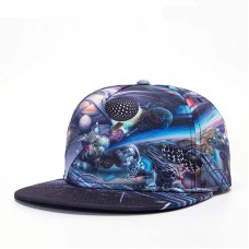 Hip Hop Hat With A Straight Visor Baseball Cap Universe