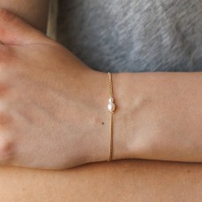 Natural freshwater pearl simple bracelet