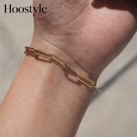 Elegant Minimalist Paperclip Chain Bracelet