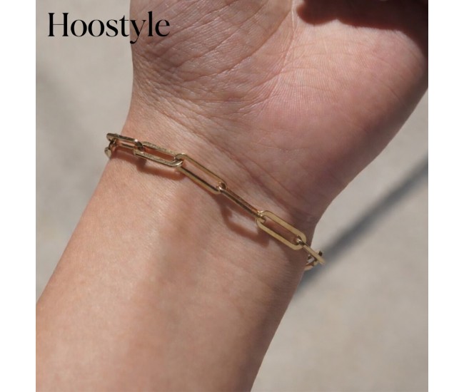 Elegant Minimalist Paperclip Chain Bracelet