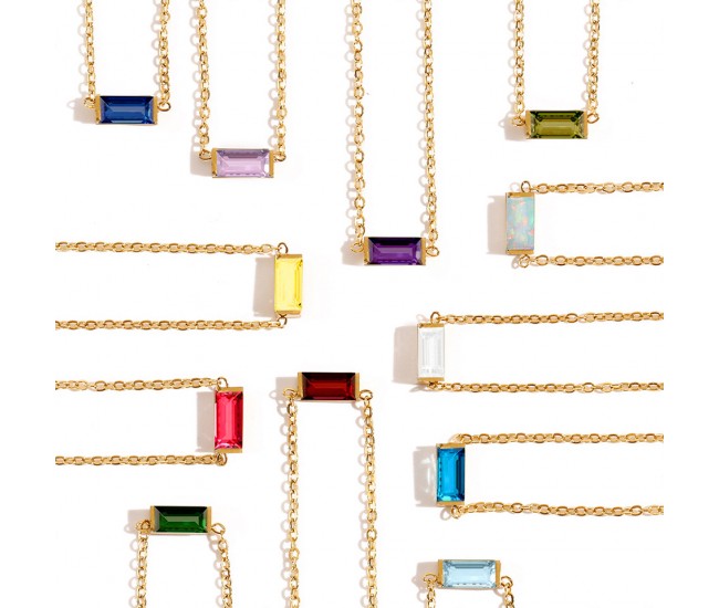 Delicate 12 Month Birthstone Bracelet | 14K Gold