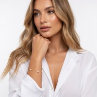 Dainty Freshwater Pearl Station Bracelet