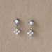 Exquisite four-leaf clover earrings | Silver-plated/gold-plated diamond stud earrings