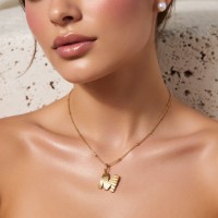 Alphabet Letter Pendant Necklace