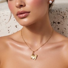 Alphabet Letter Pendant Necklace