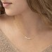 Pearl necklace, 14K gold-plated freshwater pearl necklace