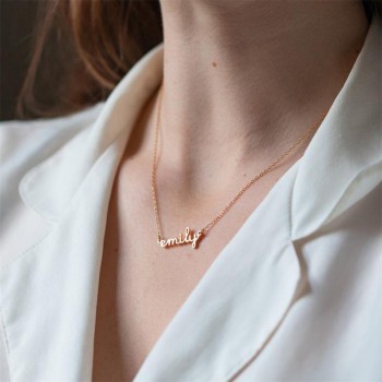 Custom Name Necklace Gold Silver Personalized 10 Font Options