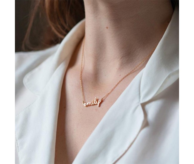 Custom Name Necklace Gold Silver Personalized 10 Font Options