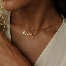 Custom Script Name Necklace - Personalized Handwritten Style
