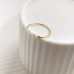 Natural Freshwater Tiny Pearl Thin Ring (18K Gold & Silver Options)