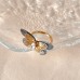 Layered openwork butterfly diamond ring