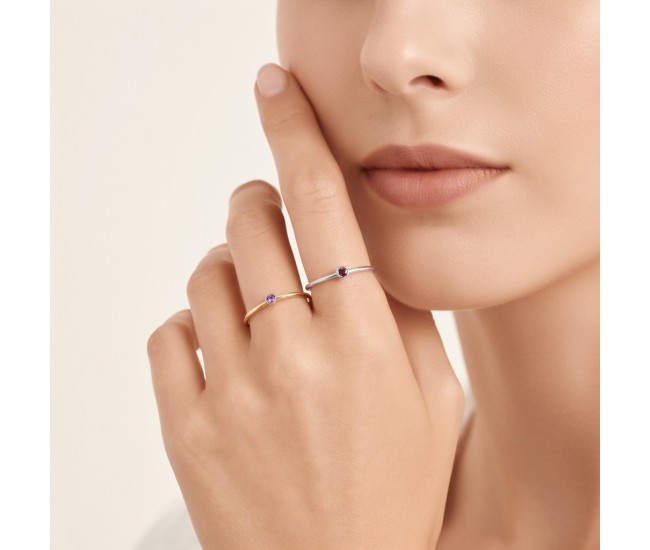 Exquisite stacked rings, made of gold and silver, featuring birthstones, a perfect gift for women.