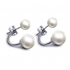Double pearls earrings 