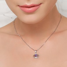 Heart shaped crystal pendant 