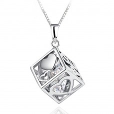 Love cube crystal pendant 