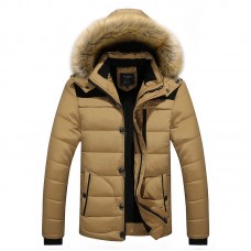 Zipper cotton-padded jacket