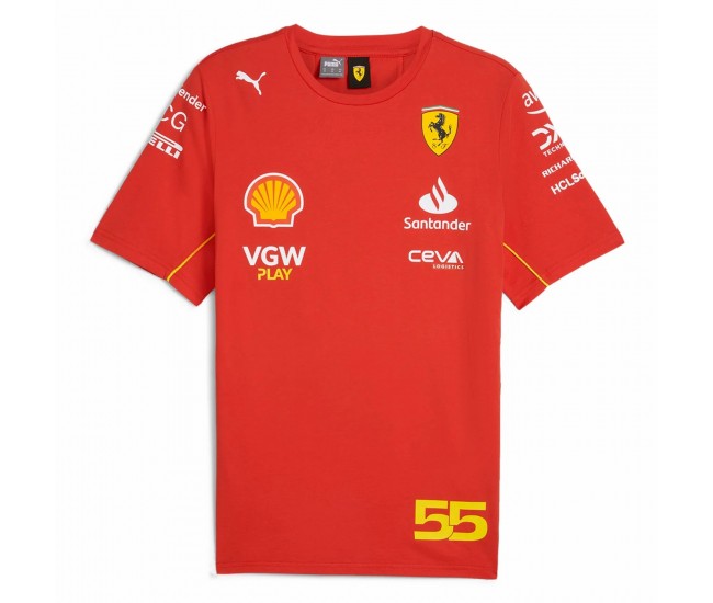 Scuderia Ferrari Mens Carlos Sainz Driver T-Shirt 2024