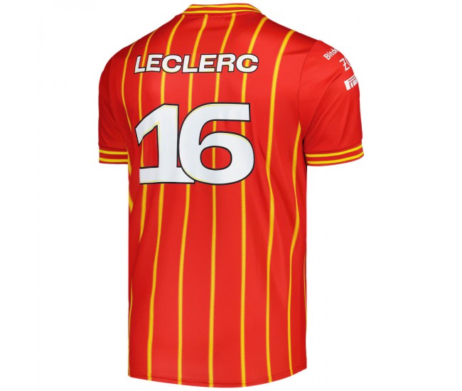 Scuderia Ferrari F1 Mens Charles Leclerc Soccer Jersey 2024