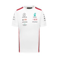 Mercedes AMG F1 Mens White Team Driver T-shirt 2023
