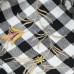 Palace retro flouncing embroidery plaid shirt