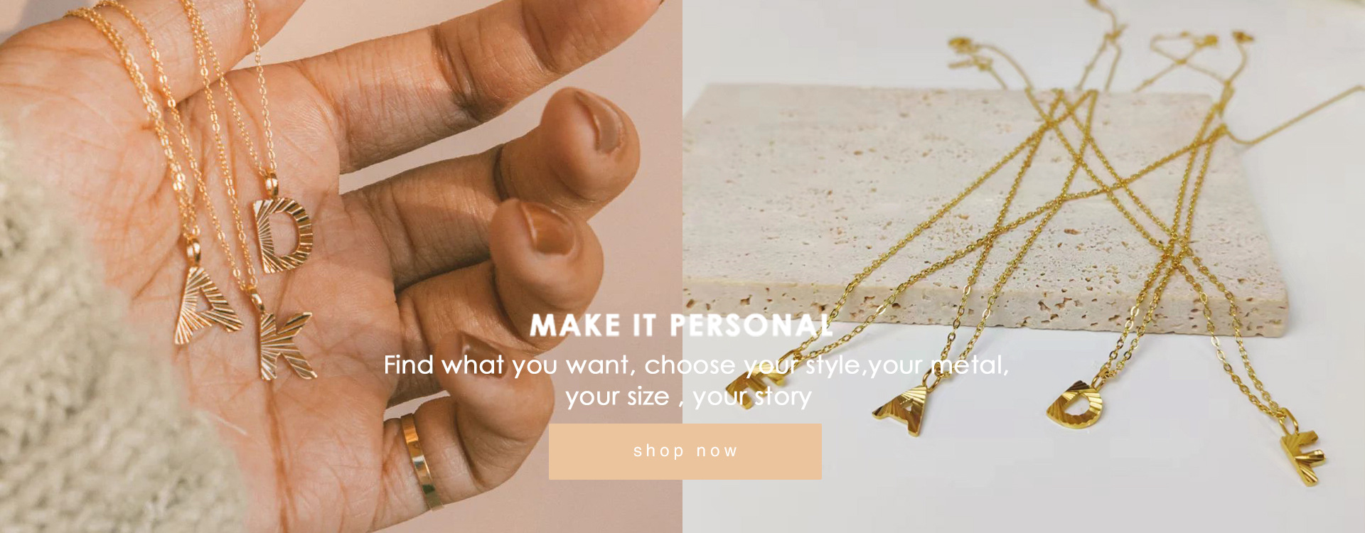 Custom letter necklace